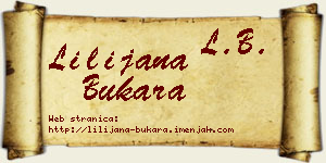 Lilijana Bukara vizit kartica